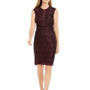Burgundy lace dress size 8 NWT $109